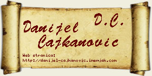 Danijel Čajkanović vizit kartica